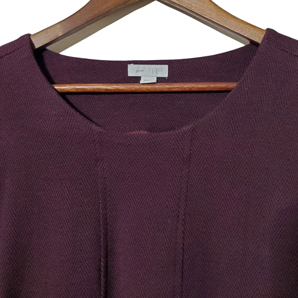 Vestido Suéter Jill Ponte XL Bolsillos Granate Pullover Cambio Manga 3/4 Para Mujer  Foto 4 de 4