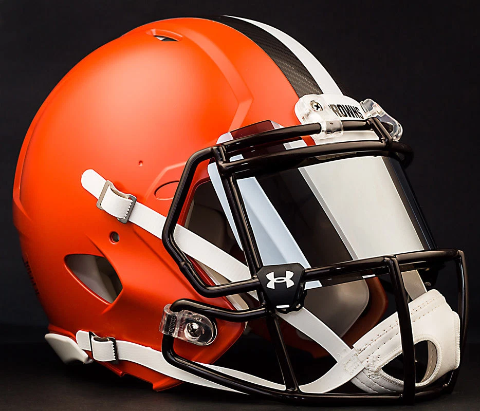 ***PERSONALIZADO*** CLEVELAND BROWNS Talla Completa NFL Riddell VELOCIDAD Casco de Fútbol Foto 2 de 4