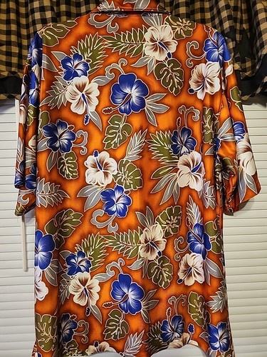 ODO Floral Hawaiian Tropical Sz XL Short Sleeve Button Down Made in Taiwan - Picture 4 of 8
