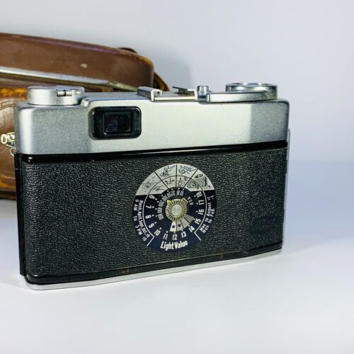 Olympus 35-S G.Zuiko 42mm f2 Film Camera Silver & Brown Leather Case From JAPAN - Picture 6 of 24