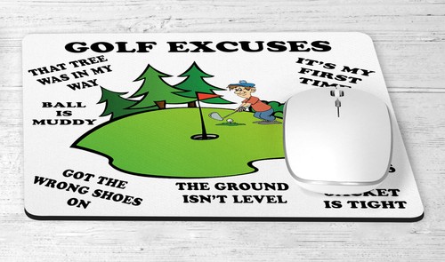 GOLF EXCUSES - MUG, COASTER, MOUSE MAT,  Funny Birthday, Xmas, Fathers Day Gifts - Picture 9 of 9