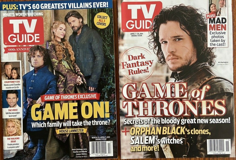 Game of Thrones - TV Guide Magazines March/April 2013 & April 2014