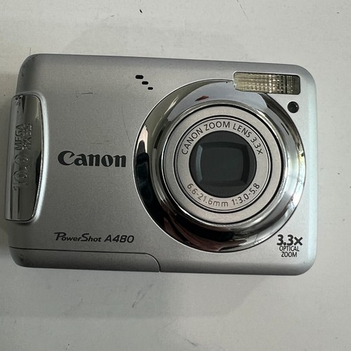 Canon PowerShot A480 10.0MP Digital Camera Silver w/ 8gig SD Card tested works - Picture 9 of 10