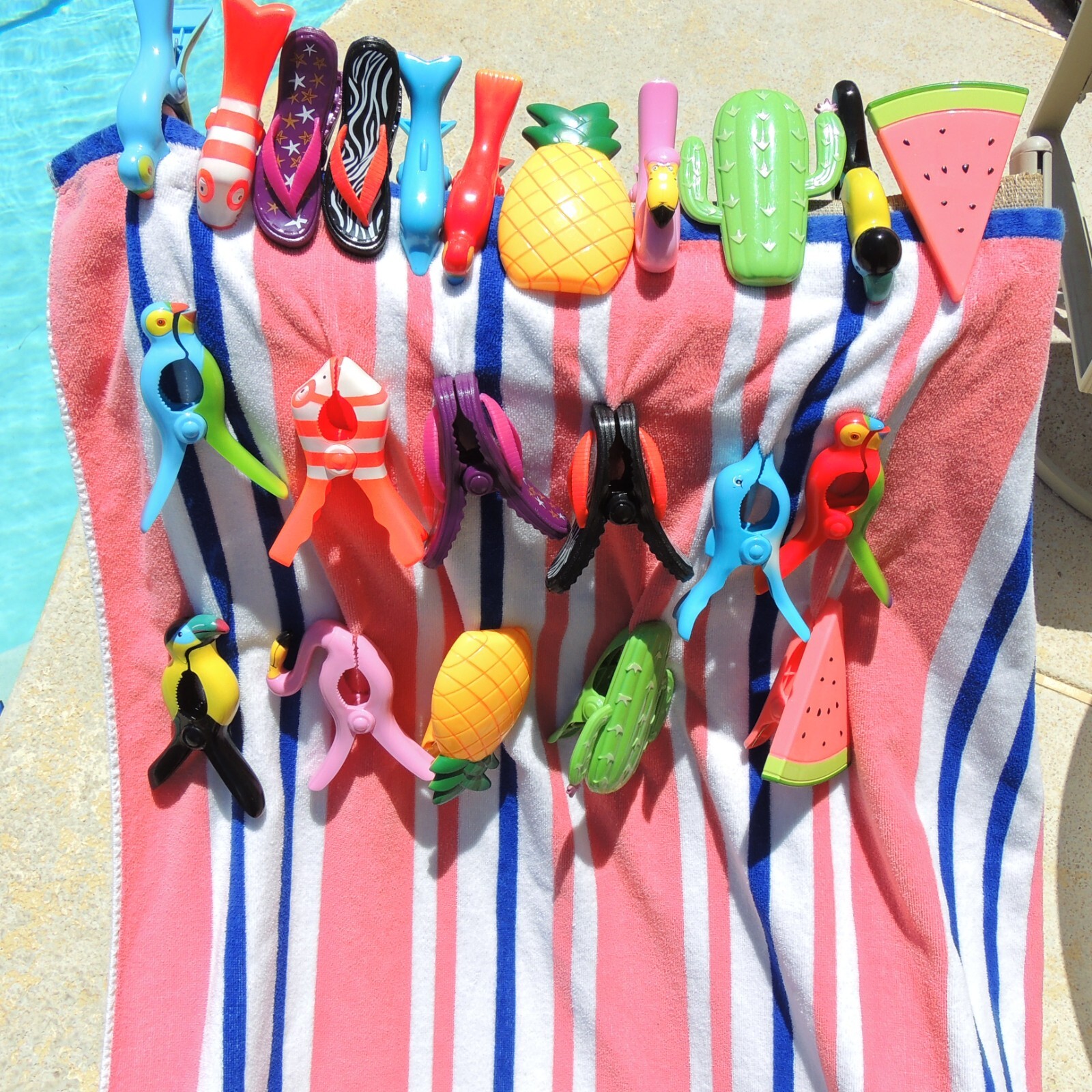 2 Dolphins Boca Clips Pool Towel Beach Chair Clothes