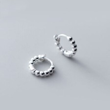 925 Sterling Silver Simple Tiny Small Huggie Hoop Earrings for Women A1877