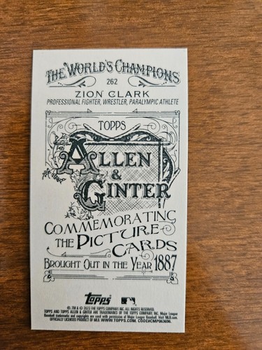 2023 Topps Allen & Ginter Mini A&G Back Zion Clark Card# 262 - Picture 2 of 2