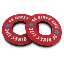 SE BIKES GRIP DONUTS - DONUTS - BIKE LIFE DONUTS - SET OF 2 - RED