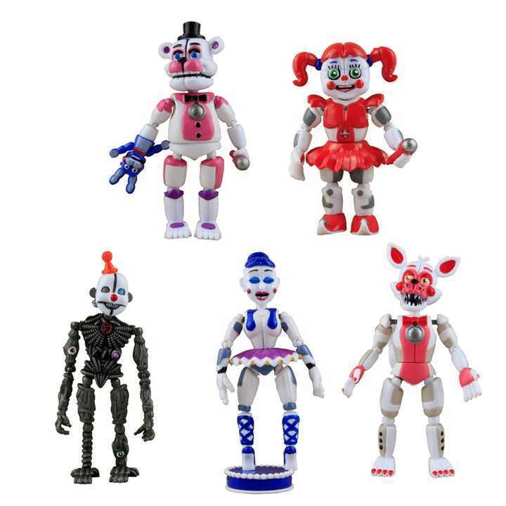 Kit 5 Bonecos Five Nights At Freddy 'S Fnaf Action Figure - Hvmix