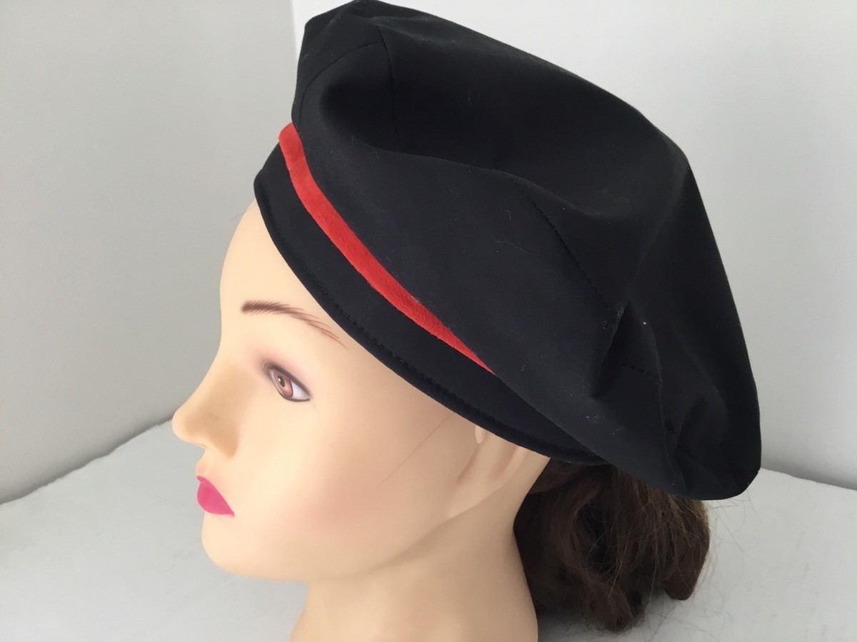 100% Authentic Hermes Dark Navy Blue Beret Hat Sz 58 Made in  display picture 2