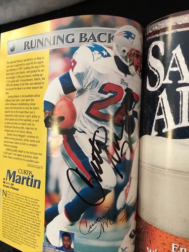 Drew Bledsoe, Terry Glenn and Over 20 More Signed 1997 Patriots Yearbook JSA - Picture 3 of 11