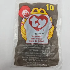 Rare TY Teenie Beanie Babies #10 ZIP McDonald’s Corp W/ Errors 1993 1998 Sealed