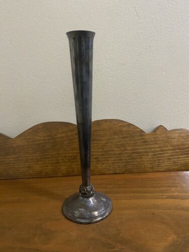 Antique Silver Plate Bud Vase 9" Silver - Picture 8 of 8