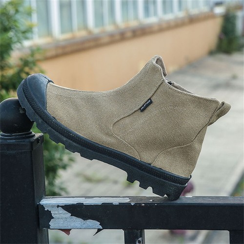 Men's Casual High Top Canvas Boots Work Youth Outdoor Cargo Shoes - Picture 2 of 43
