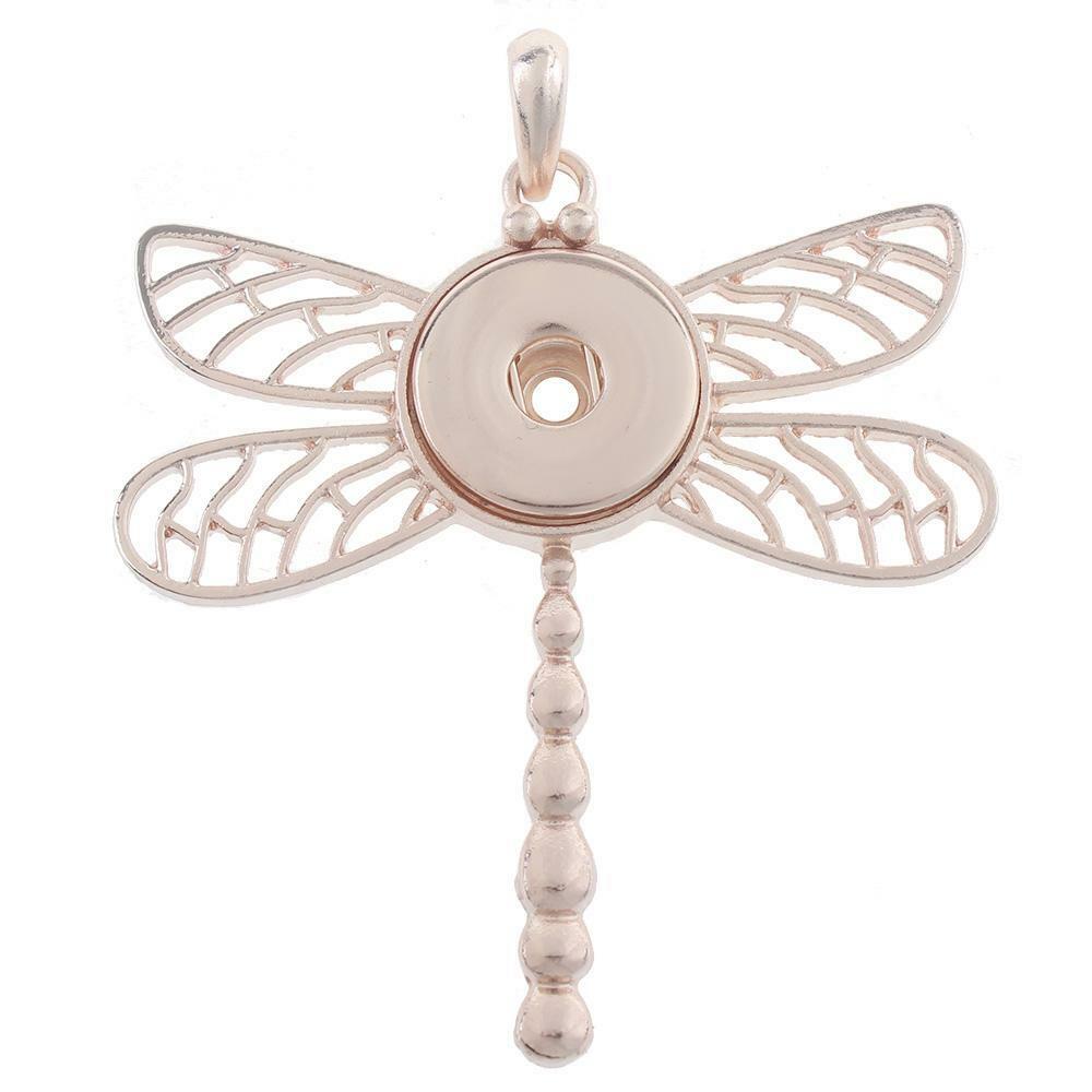 Fit Ginger Snap Pendant Rose Gold 18mm Snap pendant without chain