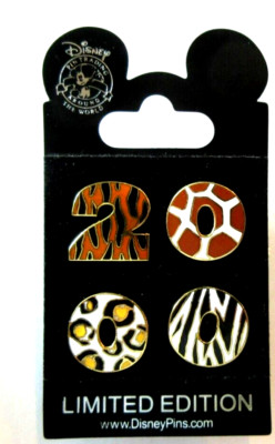 WDW 2000 ANIMAL KINGDOM FEATURES FOUR DIFFERENT ANIMAL SKIN PIN  LE OF 2000 #499