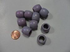 10 vintage Lavendar Cylindrical wood beads - 15 mm