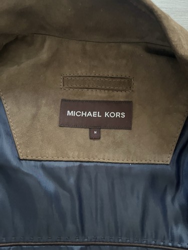 Michael Kors Mens Brown Goats Leather Quilted Vest Gilet Bodywarmer Size Medium - Picture 9 of 10