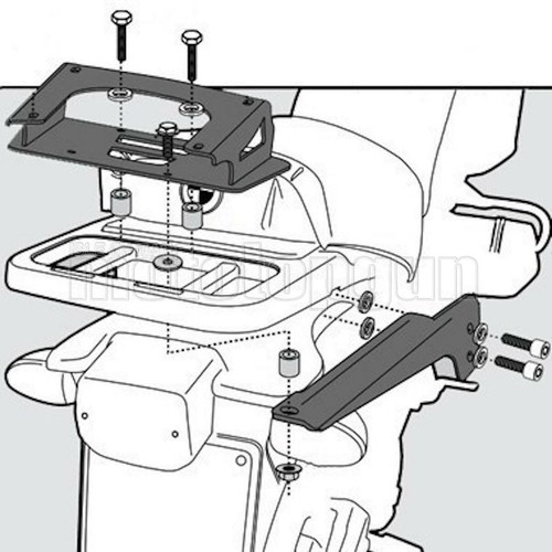 GIVI MALETA MAXIA 4 V56NN + PORTA-EQUIPAJE BMW R 1100 GS 1997 97 1998 98 1999 99 - 第 2/4 張圖片