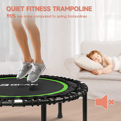 MERACH 48" Foldable Mini Trampoline, Fitness Trampoline With Bungees - View #12