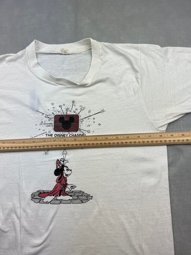 A1 Vintage 80s The Disney Channel TV Fantasia T Shirt Mickey Mouse 90s Movie - Picture 9 of 12
