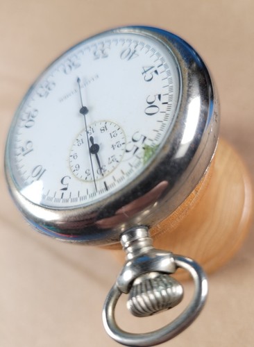 WW2 Era Elgin Grade 469 16S 7J Bomb Timer Pocket Watch RUNNING - Picture 4 of 12