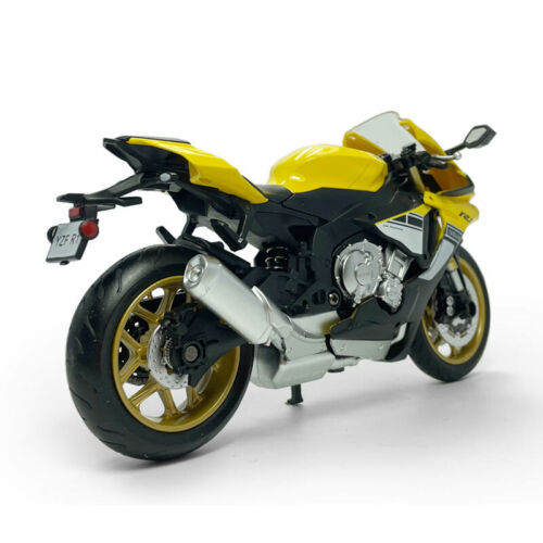 1:12 Yamaha YZF-R1 Motorcycle Model Diecast Motorcycle Toy for Boys Kids Yellow - Picture 10 of 11