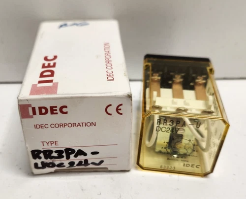 NEW IN BOX! IDEC 10A 3PDT 24V COIL RELAY RR3PA-U-DC24V