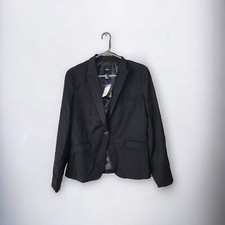 Forever Twenty One Career Suit Jacket Large Black With Stripes