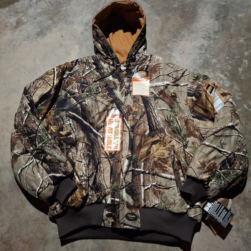 NWT Walls Camo Reversible Jacket 2XL Regular Real Tree Branch Hooded Hunting