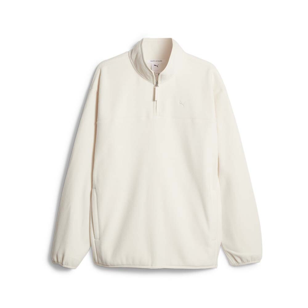 Куртка на молнии из полар-флиса Puma Mmq, мужская белоснежная Повседневная спортивная верхняя одежда 6