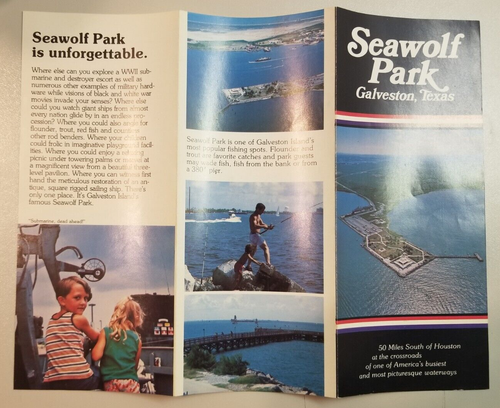 Galveston TX Galveston Seawolf Park Advertisement Brochure Travel 1980's - Picture 5 of 15
