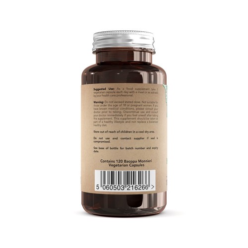 Bacopa Monnieri Kapseln | 120 500mg Brahmi zur Steigerung von Fokus & Gedächtnis | Hergestellt in Großbritannien - Bild 11 von 18