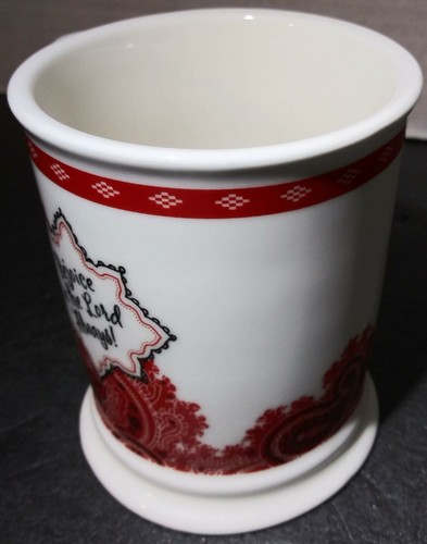 DaySpring Freuen Sie sich immer auf den Herrn Kaffeebecher 9 flüssige Unzen weiß mit rotem Design Tasse - Bild 11 von 12