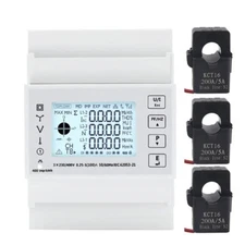 3 Phase Smart Energy Meter Din Rail Modbus 50A-200A/5A CT Voltmeter Ammeter