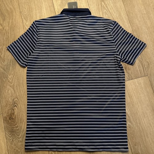 NEW Grayson & Dunn Performance Golf Polo Shirt Mens Size Small Blue Striped - Picture 4 of 7