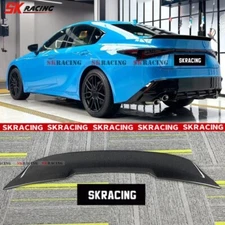 Real Carbon Fiber Rear Trunk Spoiler Wing For 2021-2024 Lexus IS300 IS350 IS500