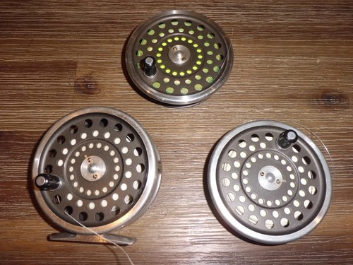 HARDY BROS Marquis #7 Fly Reel made in England w/ 2 Spare Spools