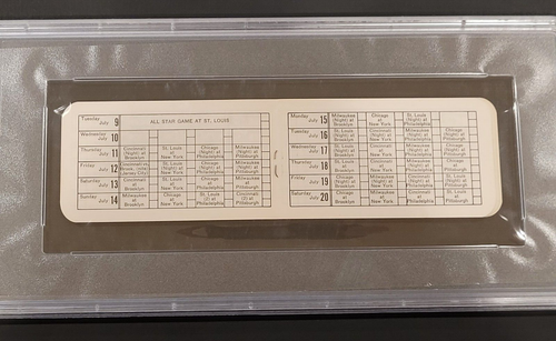 Rare 1957 CARL HUBBELL Signed National League Schedule-HOF-NEW YORK GIANTS-PSA - Picture 7 of 10