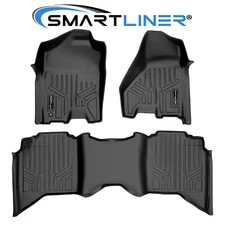 SMARTLINER Custom Fit Floor Mats Set 2009-2012 Dodge Ram 1500 2500 3500 Crew Cab