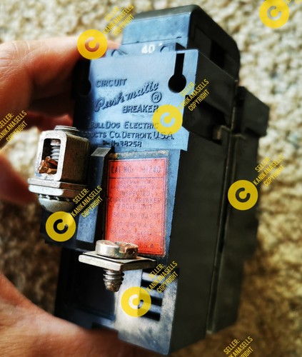 Pushmatic Circuit Breaker 40 Amp 2 Pole Bulldog electric - Picture 7 of 13