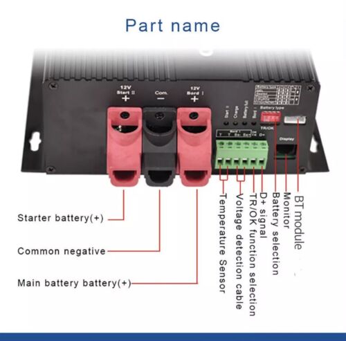 12V30A LiFePO4 Lithium Smart Charger Booster Support Bluetooth DC-DC Charger🇬🇧 - Picture 8 of 16