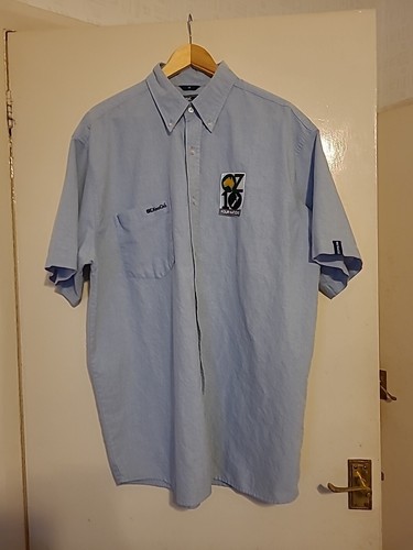 Stunning Mens Kooga Blue Oxford Shirt Four Nations OZ 10 size 18 Neck 50" Chest