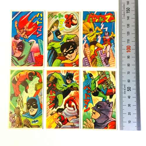 "Juego de 6" Batman Años 60 De Colección Raro Menko Tarjeta Antiguo Batman Japonés Nº2 - Imagen 2 de 20
