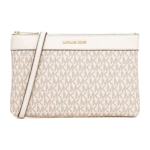 Michael Kors Charlotte Large 3-in-1 Tote Crossbody Handbag Leather (Light Cream) - Picture 4 of 8