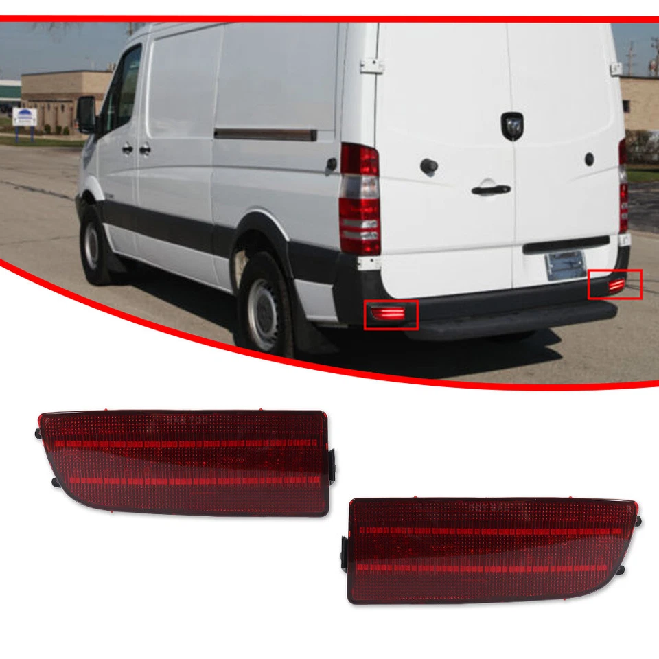 DODGE Sprinter MERCEDES BENZ Freightliner LED Tail Brake Signal Lights 2007-2017 - Image 3 of 4