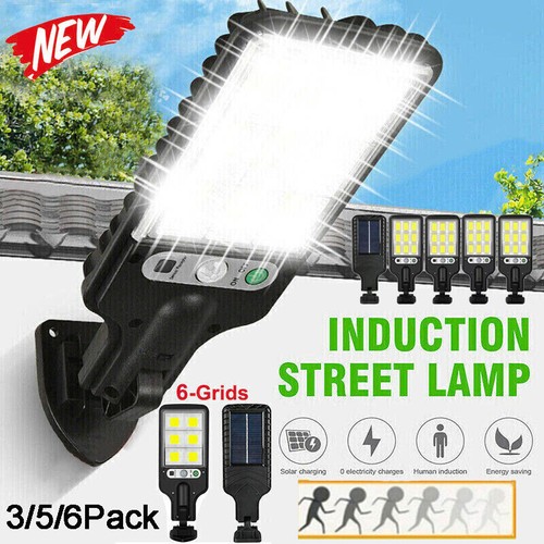 LED Solar Lights Motion Sensor Remote Flood Lamp Outdoor Street Wall Yard Garden