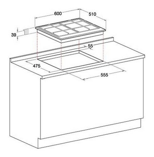 Hotpoint Piano cottura gas 4 zone Pcn 642 Ix Ha Inox (60cm) - Foto 2 di 2