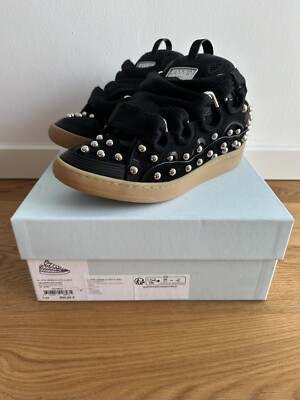 Lanvin Curb Sneaker  Black Gum With Studs  FM-SKRK11-STCA-H2310
