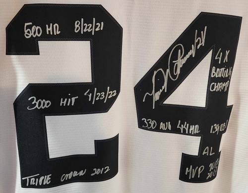 MIGUEL CABRERA SIGNED AUTHENTIC JERSEY 8X INSCRIBED STAT JERSEY W/ JSA USA!! - Picture 2 of 7
