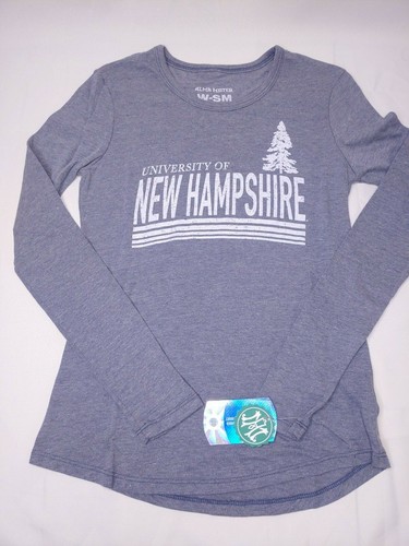 Alma Mater NCAA New Hampshire Wildcats Women's Long Sleeve T-Shirt Sz Small Grey - Picture 10 of 12